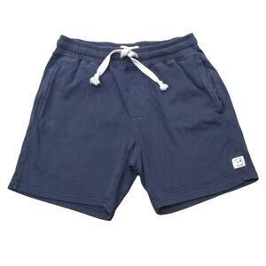 Maamgic Blue Cotton Elastic Waist Athletic Workout Shorts Pockets w. Zippers